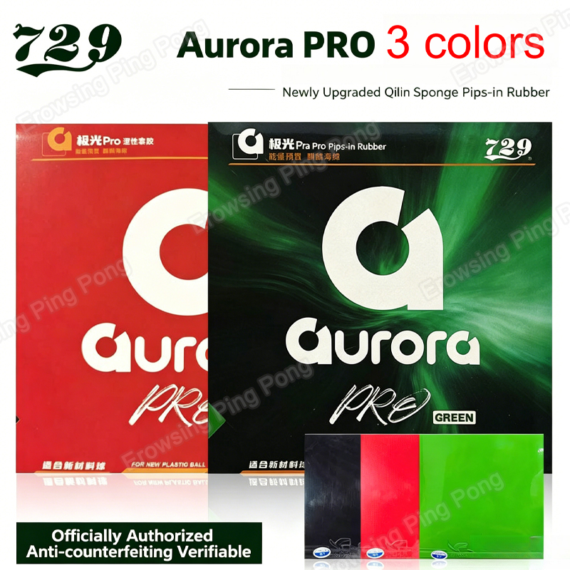 Table Tennis Pro - 729 AURORA PRO Tafeltennisrubberblad Niet-kleverig Backhand