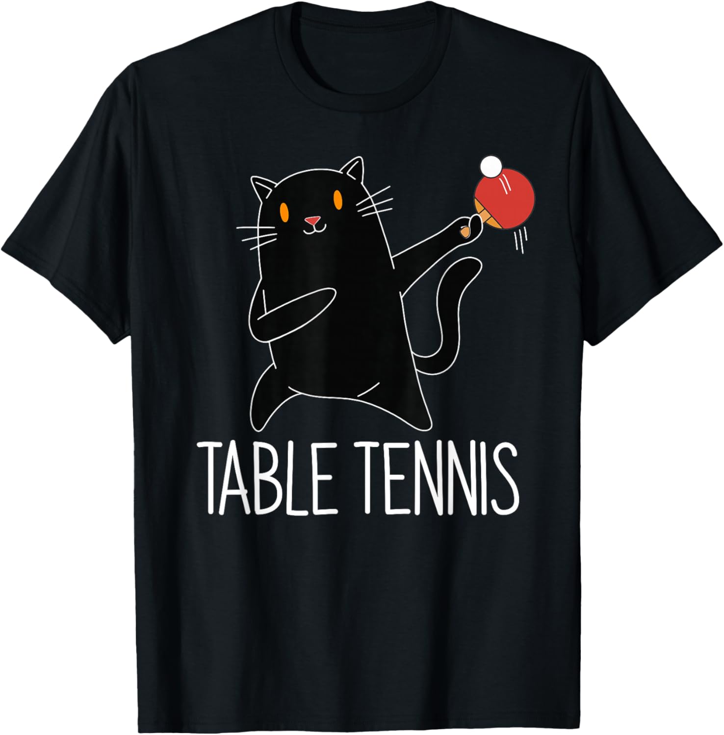 Table Tennis Outfit - Tafeltennis Zwarte Kat Pingpong Zwarte Outfit