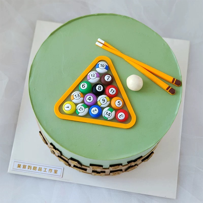 Table Tennis Market - Biljart Taart Verjaardag Decoratie Gelukkige Vaderdag