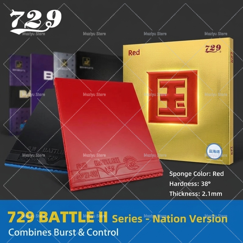 Table Tennis Pro - 729 BATTLE 2 NATIONAL Blue Sponge