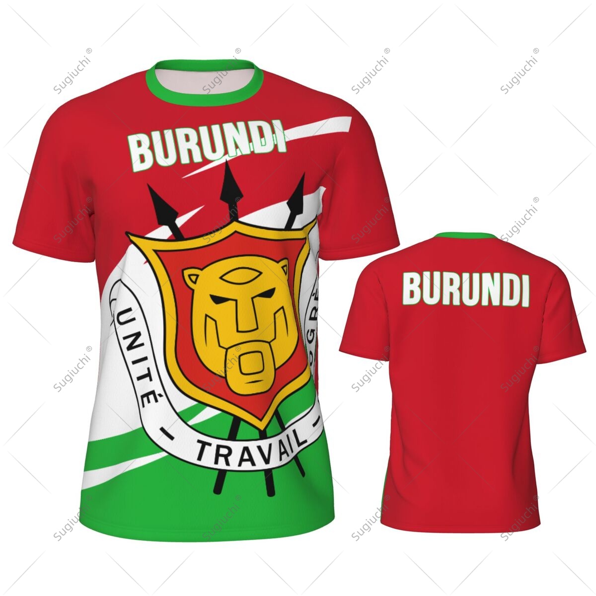 Table Tennis Men - Burundi Vlag Heren Sport T-shirt Dames