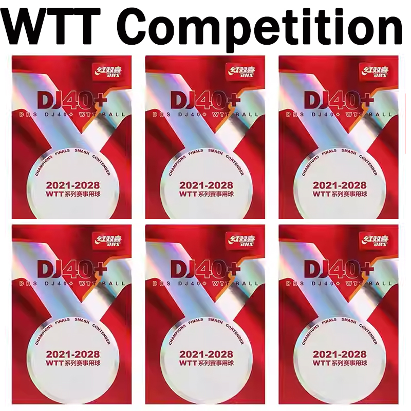 Table Tennis Athlete - Professionele pingpongballen DHS DJ40+ WTT 3-sterren