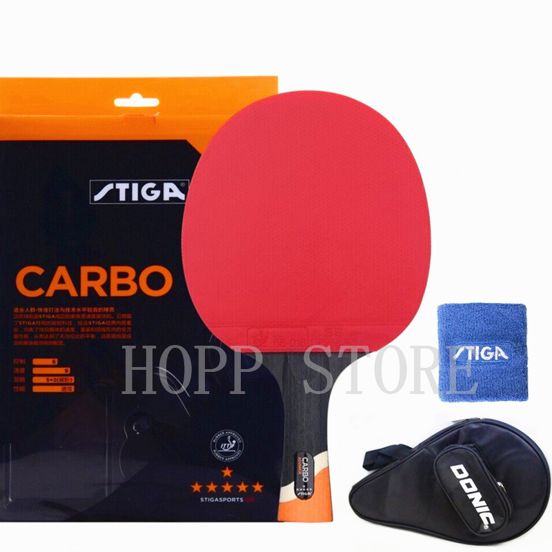 Stiga Carbon Blade - Stiga 6 Ster Racket Offensief Professionele