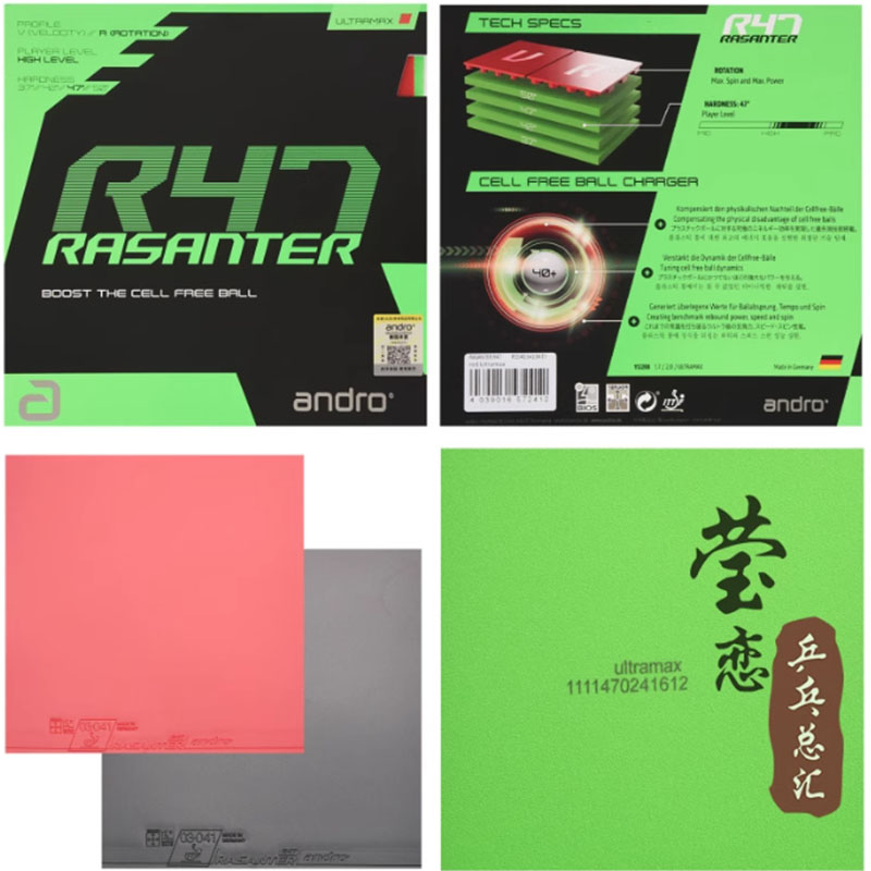 Andro Rasanter R45 47 50 C45 4 - Table Tennis Market recensie en prijs